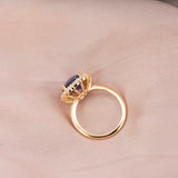 blue sapphire halo engagement ring bottom