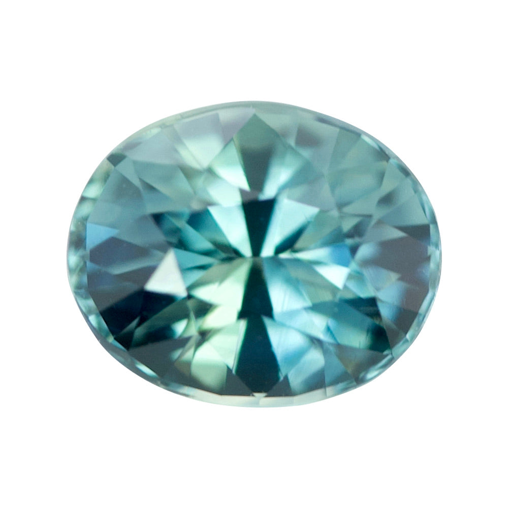 bluish green sapphire gemstone madagascar 1.16ct