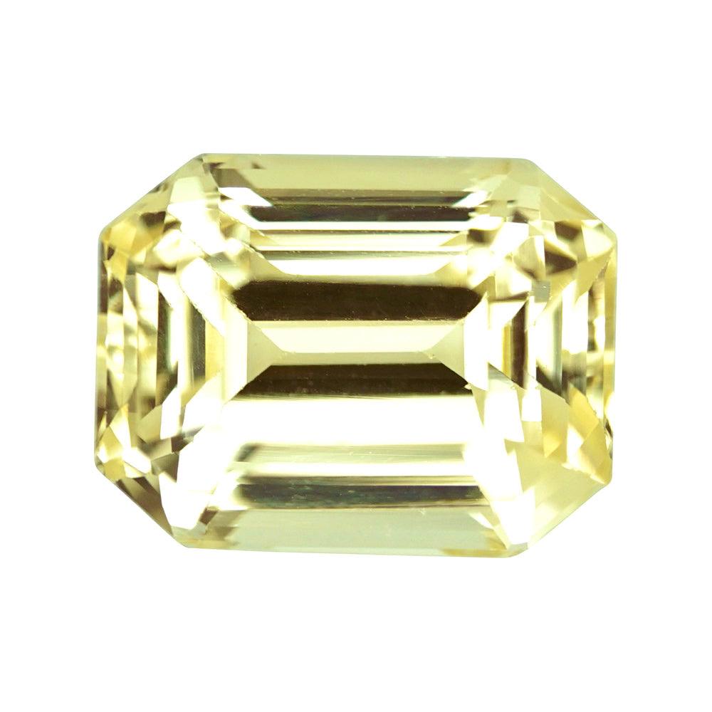 2.52 ct Canary Yellow Sapphire Emerald Cut Natural Unheated