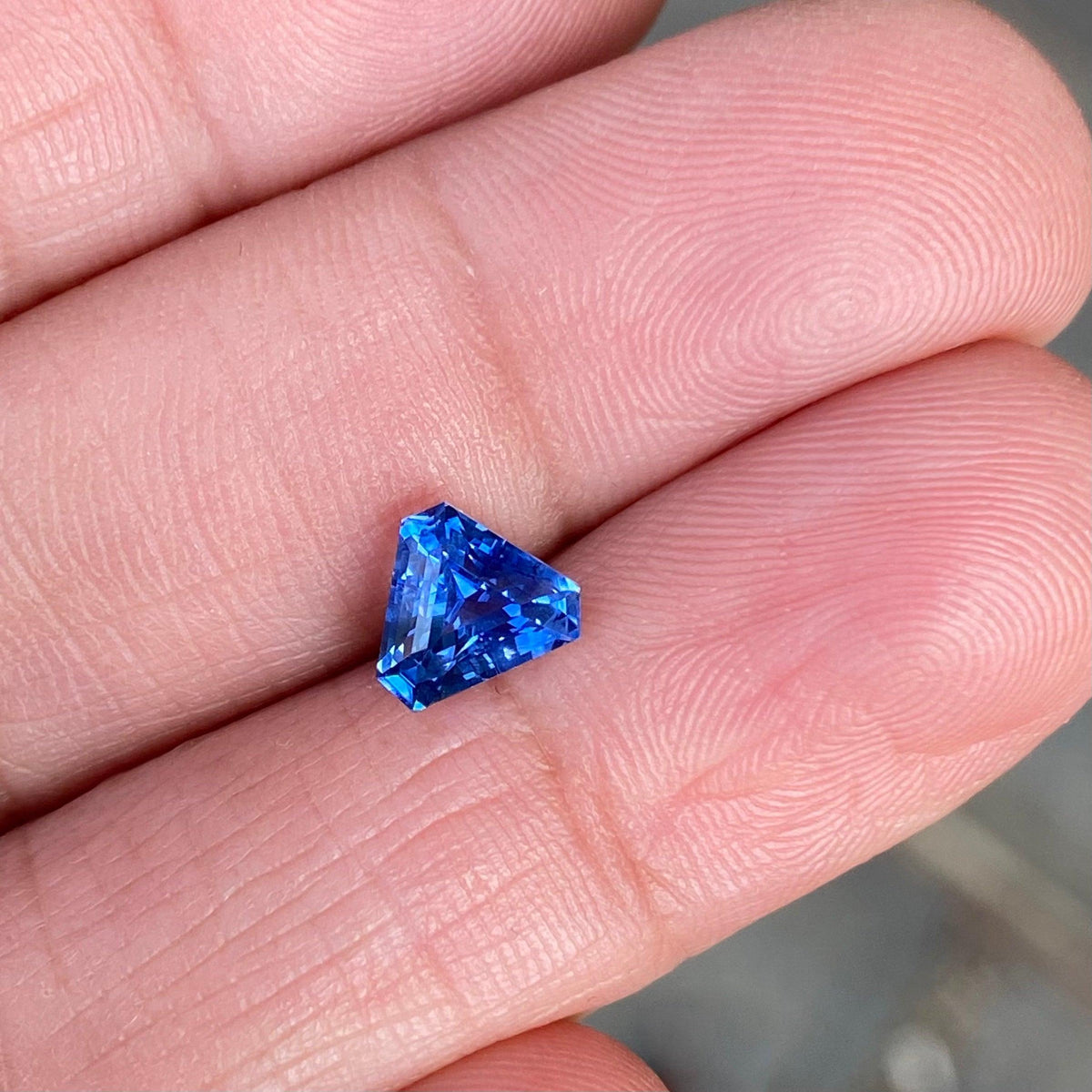 1.25 ct Ceylon Blue Sapphire Triangular Shield Cut Unheated