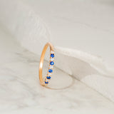 Blue Sapphire Diamond Wedding Band