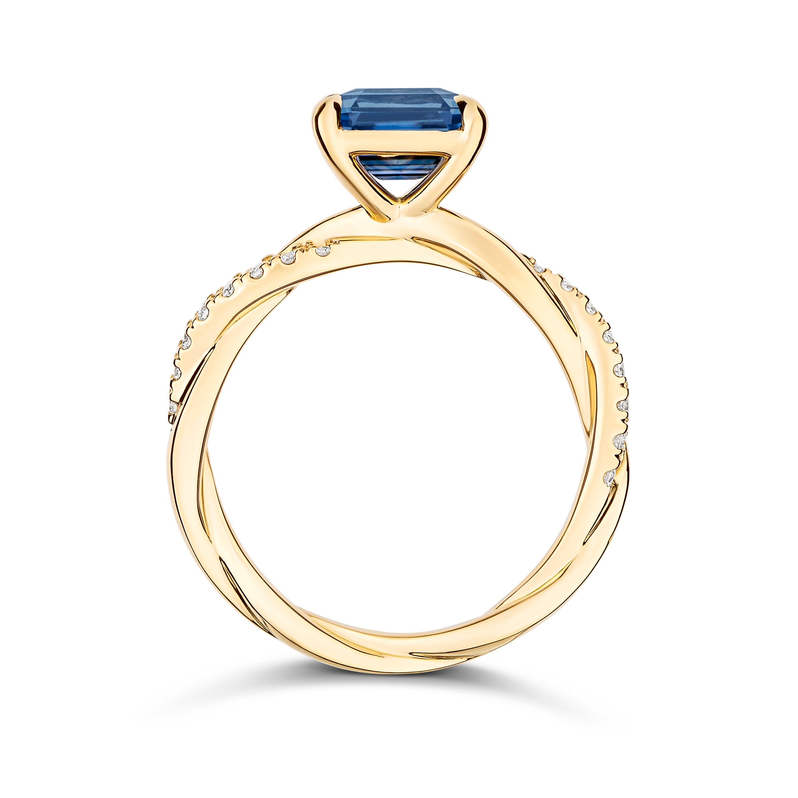 East West Sapphire Engagement Ring