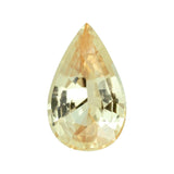 3.07 ct Champagne Peach Sapphire Pear Shape Natural Heated