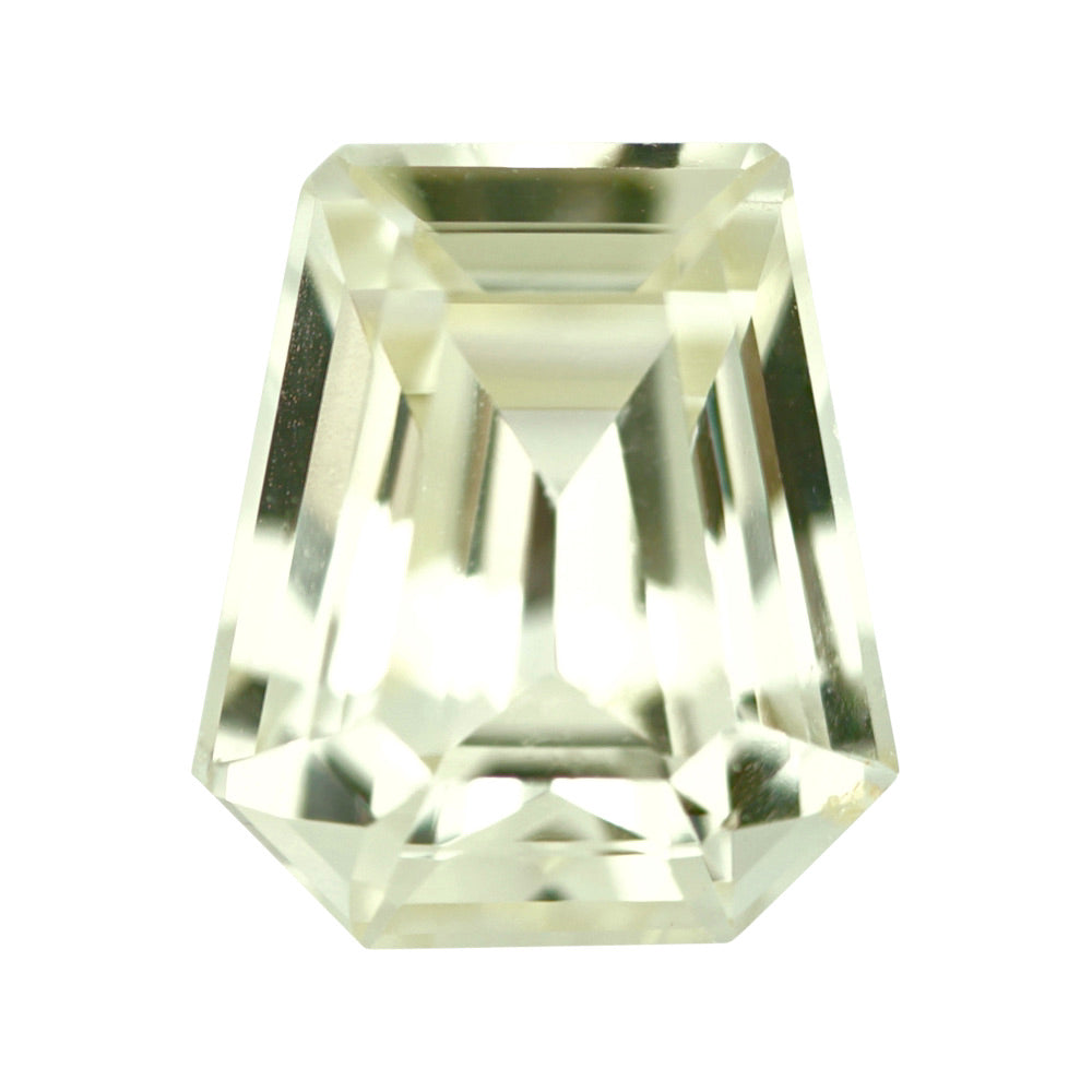 2.00 ct Light Greenish Yellow Sapphire Fancy Cut Natural Unheated