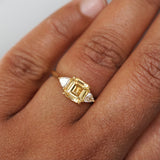 Yellow Sapphire Diamond Trilogy Ring