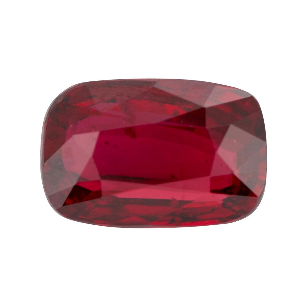 Red Cushion Ceylon Ruby Unheated Gem