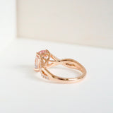 Padparadscha Sapphire Rose Gold Engagement Ring