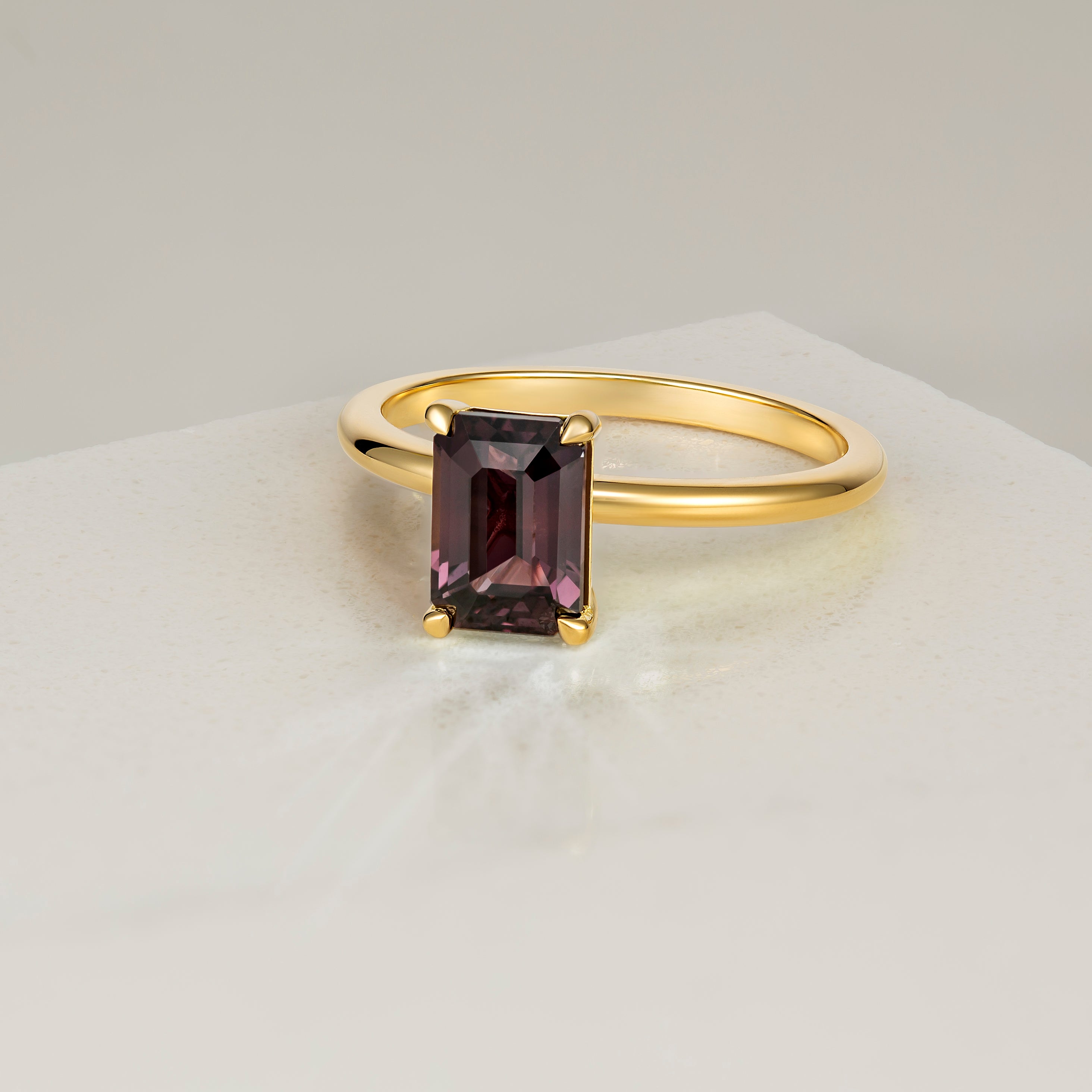 Solitaire Chocolate Brown Sapphire Ring
