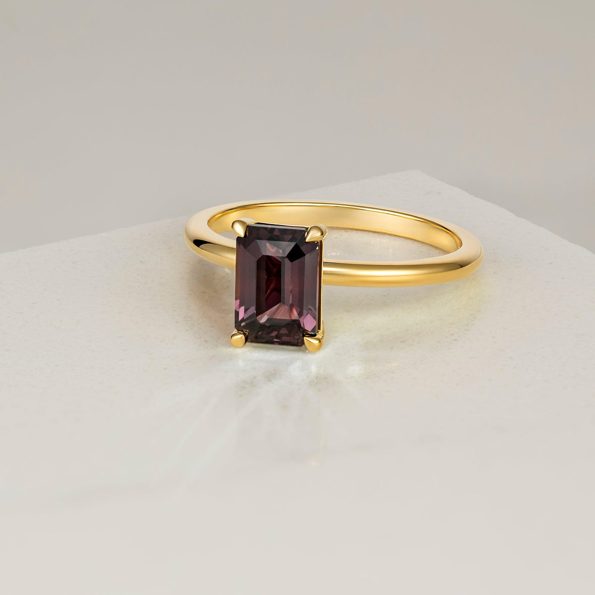 Solitaire Chocolate Brown Sapphire Ring