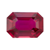 Red Octagonal Madagascar Ruby Unheated Gem