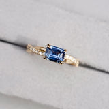 East West Sapphire Engagement Ring