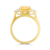 Yellow Sapphire Diamond Trilogy Ring