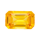 Yellow Emerald Cut Ceylon Sapphire Heated Gem