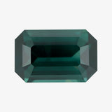 Bluish Green Emerald Cut Madagascar Sapphire Heated Gemstone