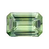 Green Emerald Cut Madagascar Sapphire Unheated Gemstone