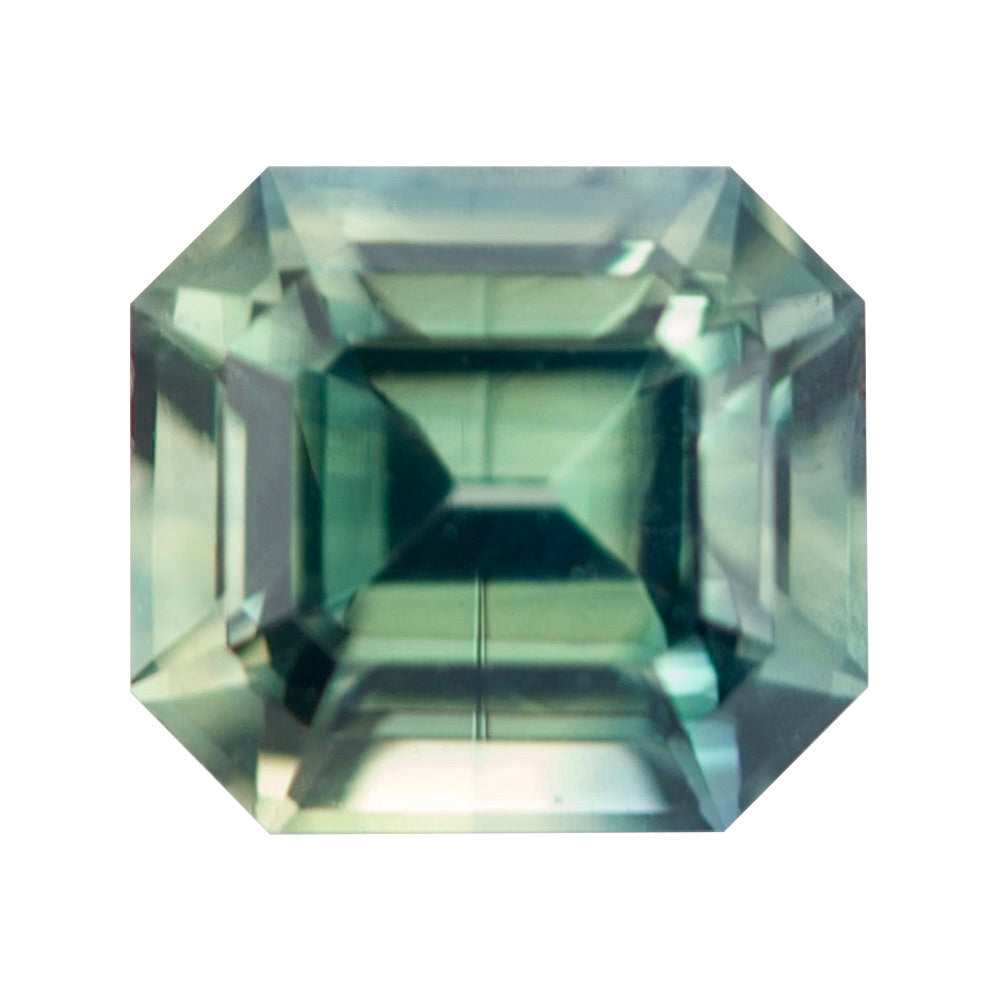 green sapphire rectangular step cut madagascar 1.08ct