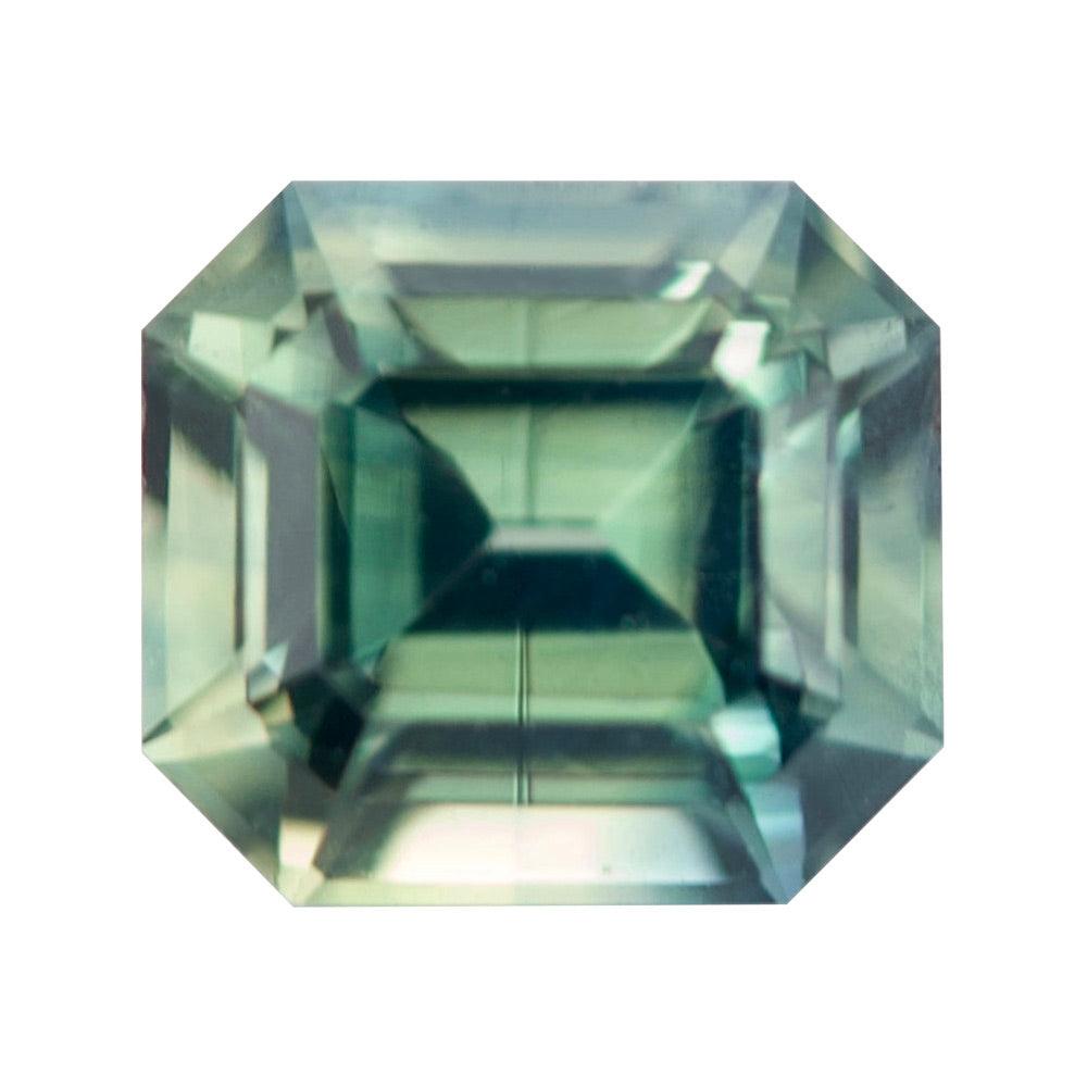 green sapphire rectangular step cut madagascar 1.08ct
