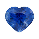 Cornflower Blue Heart Cut Sapphire GIA Heated Gem