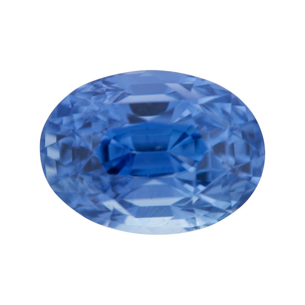 Blue Oval Ceylon Sapphire Unheated Gem