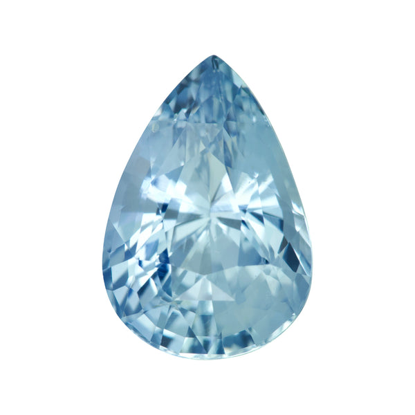 3.23 ct Steel Blue Sapphire Pear Natural Unheated
