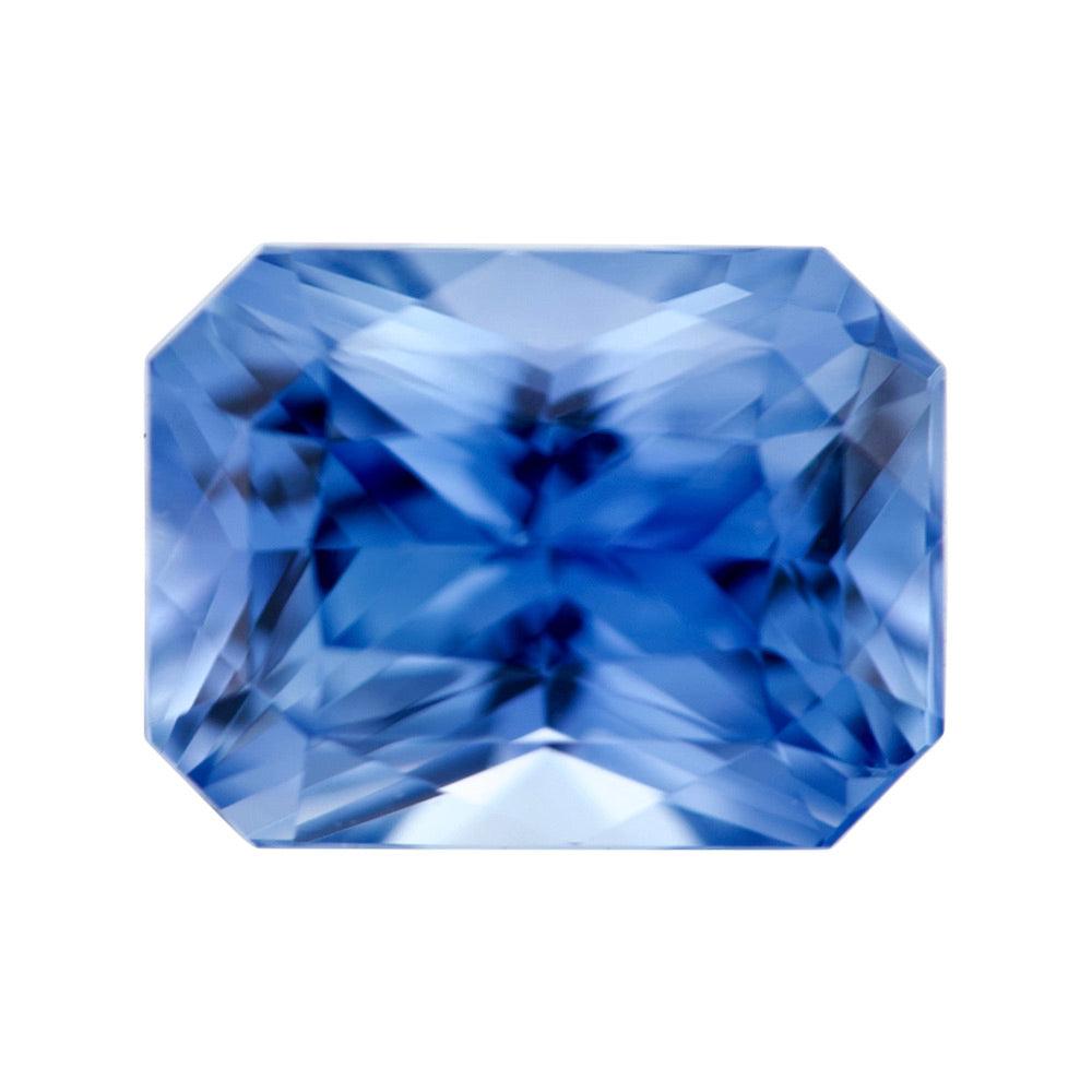 Deep blue unheated Burmese octagonal sapphire