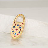 Pink Blue Sapphire Custom Pendant Yellow Gold