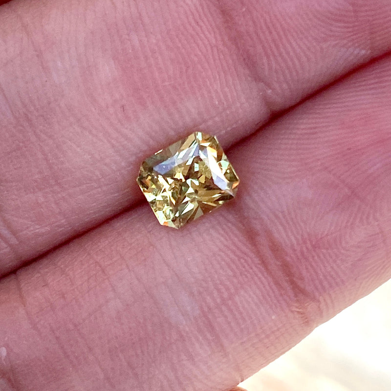 1.17 ct Yellow Sapphire Radiant Cut Natural Unheated