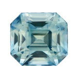 Bluish Green Emerald Cut Madagascar Sapphire Unheated Gemstone