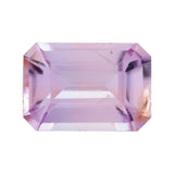 Orangish - Pink Emerald Cut Ceylon Sapphire Unheated Gemstone