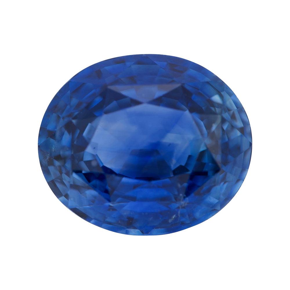 Blue Oval Cut Natural Sapphire GIA Heated Gem