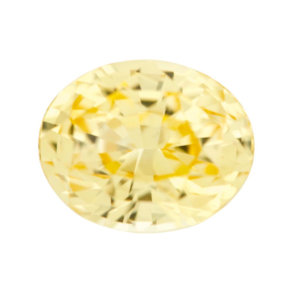 Yellow Oval Ceylon Sapphire Unheated Gem