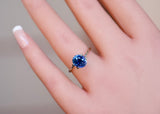 2.87 carat heated blue sapphire from ceylon