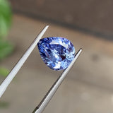 3.44 ct Blue Sapphire	Pear Natural Unheated