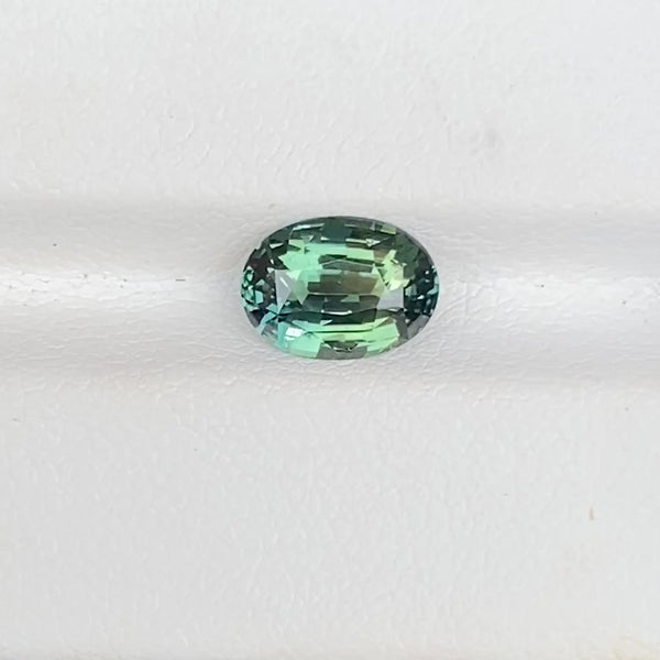 2.02 ct Teal Green Sapphire Oval Natural Unheated