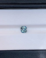 1.02 ct Bluish Green Emerald Cut Madagascar Sapphire Unheated Gemstone