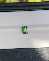 1.10 ct Green Emerald Cut Madagascar Sapphire Unheated Gemstone