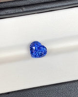 2.89 ct Cornflower Blue Heart Cut Sapphire GIA Heated Gem