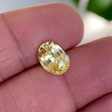 2.16 ct Yellow Sapphire Oval Natural Unheated