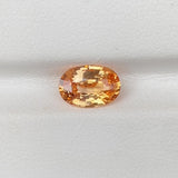 1.54	ct Apricot Sapphire Oval Natural Heated