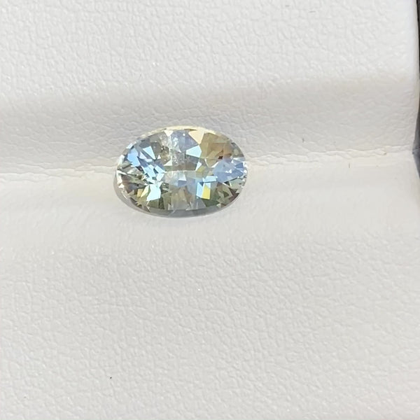 2.14 ct Blue Yellow Parti Sapphire Oval Natural Unheated