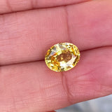 3.05 ct Vivid Yellow Sapphire Oval Natural Unheated GIA Certified