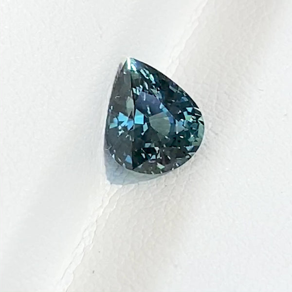 2.02 ct Teal Blue Sapphire Pear Natural Unheated