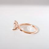 Champagne Sapphire Solitaire Rose Gold Ring