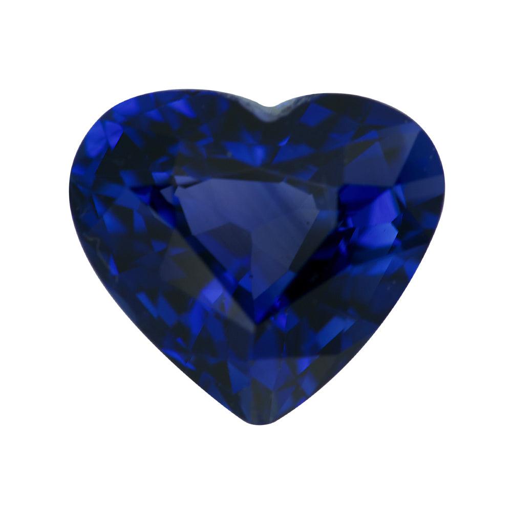 1.58 ct Royal Blue Sapphire Heart Shape Natural Heated Gems