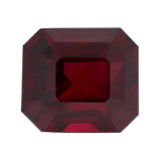 Red Emerald Cut Ruby Heated GIA