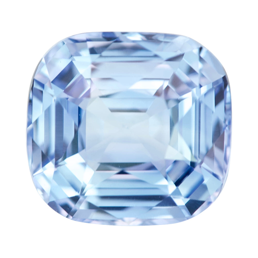 3.51 ct Periwinkle Blue Cushion Sapphire GIA Unheated Gemstone