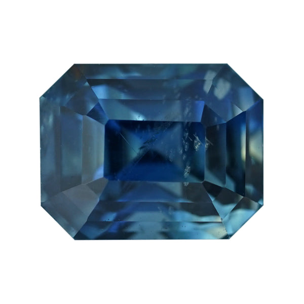 1.66 ct Teal Blue Sapphire Emerald Cut Natural Unheated