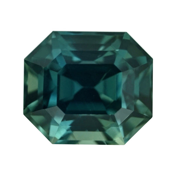 2.06 ct Teal Sapphire Emerald Cut Natural	Heated