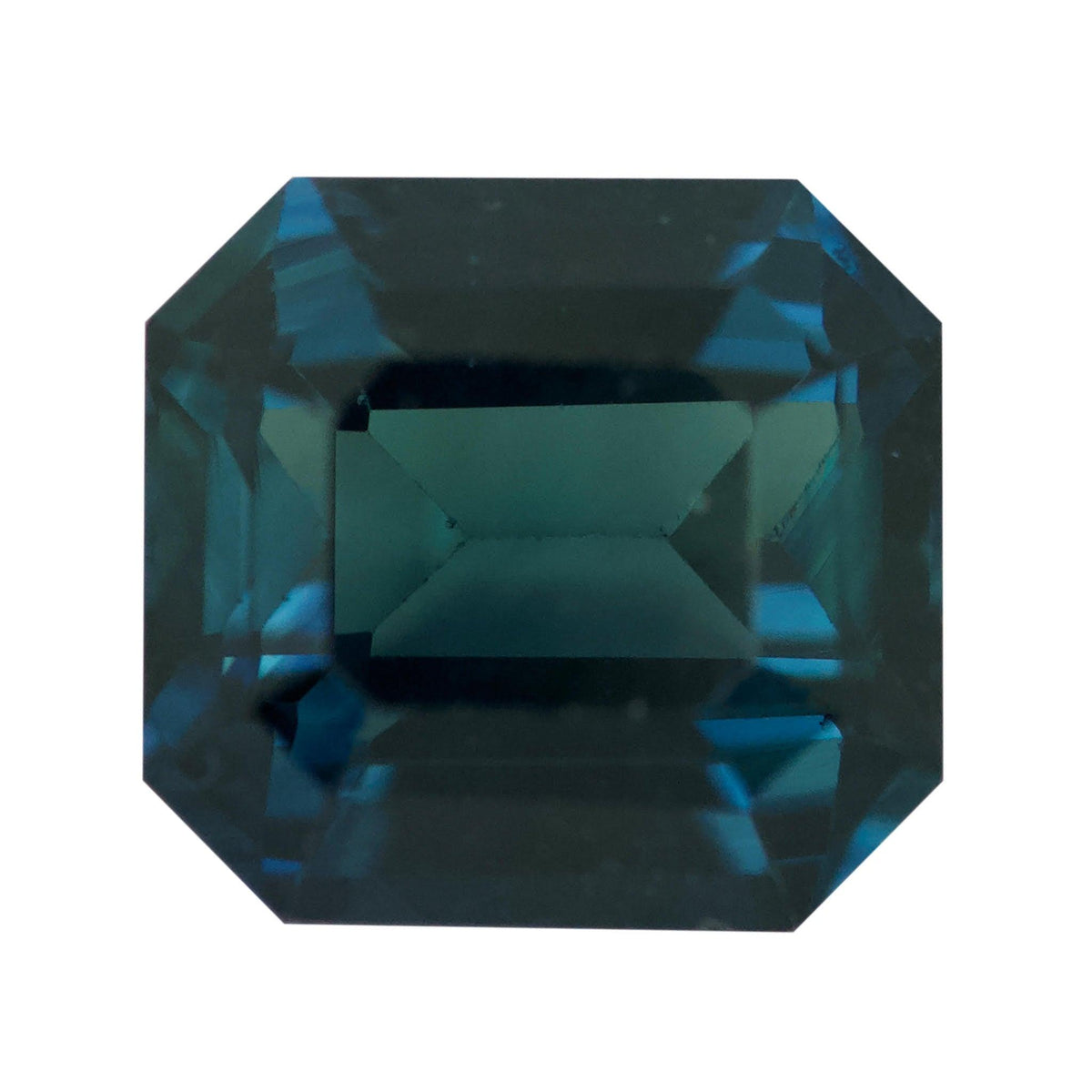 2.15 ct Teal Sapphire Emerald Cut Natural Heated Gemstones