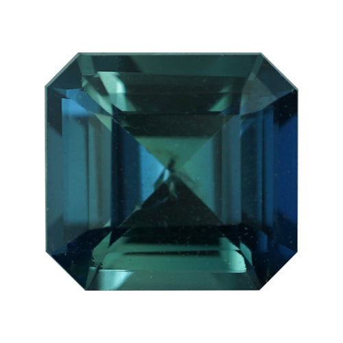 0.88 ct Teal Sapphire Emerald Cut Natural Unheated